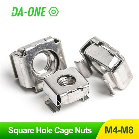 M4 M5 M6 M8 Square Hole Hardware Cage Nuts 5 10 Pcs Stainless Steel