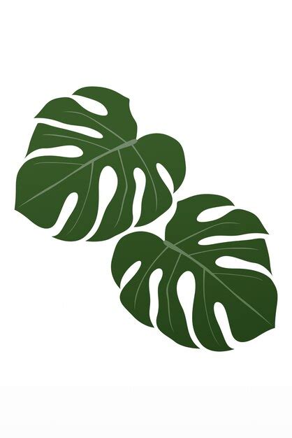 Premium Vector Monstera Leaf Flower Wall Art Poster Monstera Leaf