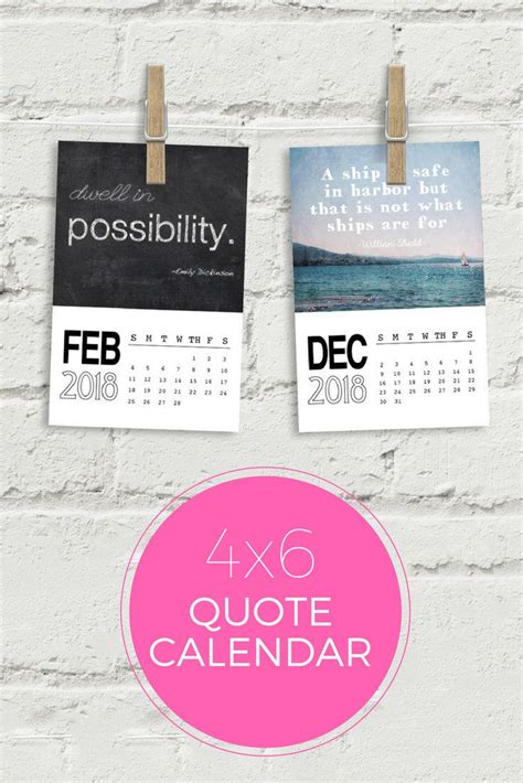 Inspirational Quotes Calendar - ShortQuotes.cc