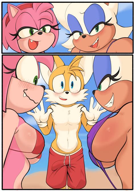 Tails At The Beach Pinkfalcon Porn Comic