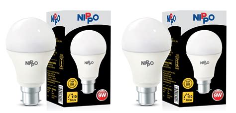 Buy Nippo W Led Bulb Pack Base Cool Day Light Year Warranty