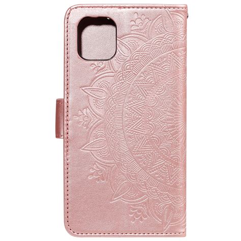 Totem Flower Embossed Leather Case For iPhone 14 (Rose Gold) – Alexnld.com