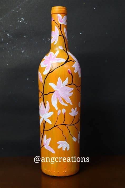 Bottle Painting Glass Bottle Crafts Glass Bottles Art Bottles