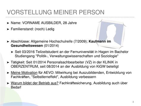 Praesentation Einer Ausbildungssituation Beispiel