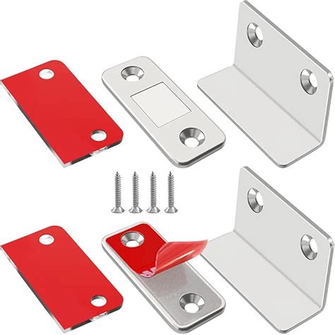 Jiayi Magnetic Door Catches 2 Pack L Shape Ultra Thin Cupboard Magnetic