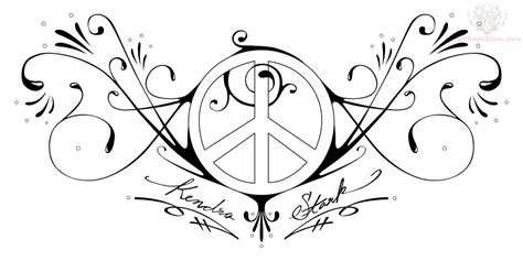 Peace And Love Tattoo Design