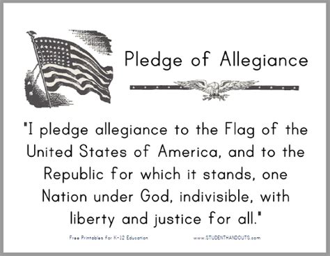 Pledge Of Allegiance Activity