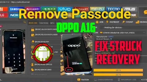 Oppo A16 Cph2269 Remove Passcode By Unlock Tool YouTube