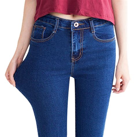 Linsdenim 2017 Denim Jeans Woman Fashion Vintage Pencil Casual Denim Stretch Skinny High Waist