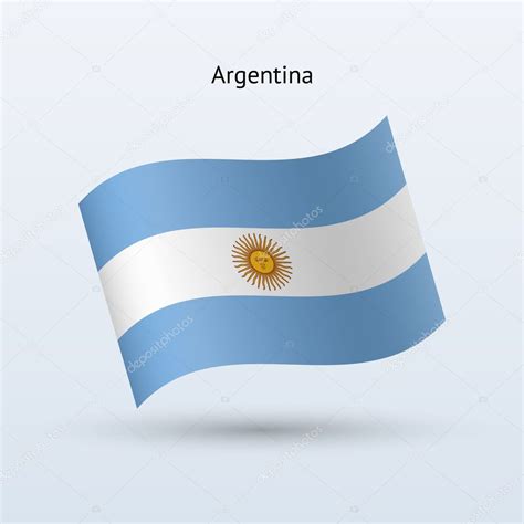 Argentina Flag Waving Form Vector Illustration — Stock Vector