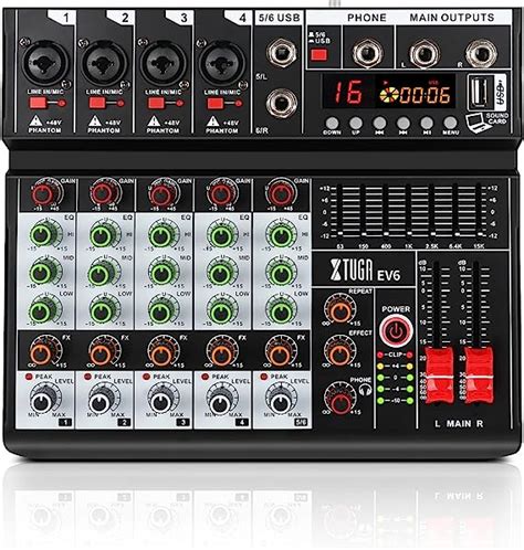 Xtuga Ev Professioneller Kanal Audio Mixer Mit Dsp Effekten