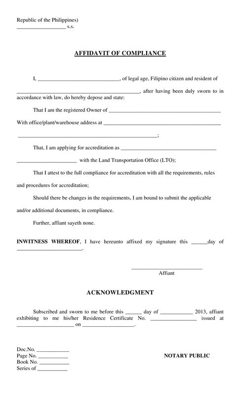 Affidavit Of Non Military Service Form Nj Affidavitform Net