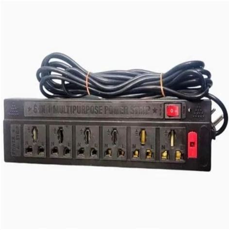 6 In 1 Black Power Socket Strip at ₹ 55/piece | Electrical Power Strip ...