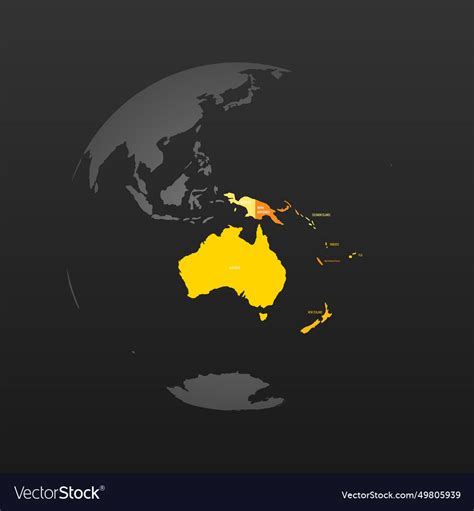 Political Map Of Australia Royalty Free Vector Image