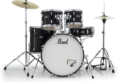 Amazon Pearl Roadshow Drum Set 5 Piece Complete Kit With Cymbals