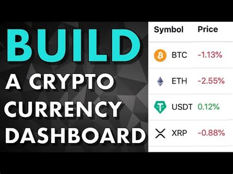 Full Tutorial Build A Crypto Currency Dashboard Coinmarketcap Clone