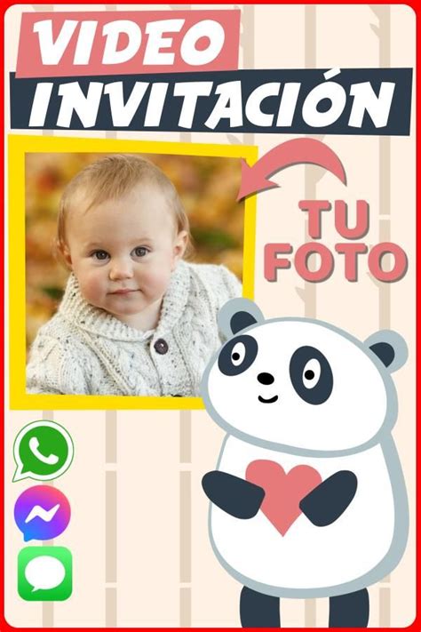 Video Invitación Oso Panda Para Cumpleaños Infantiles Video Oso