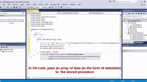 Pass An Array Into A Sql Server Stored Procedure C Youtube