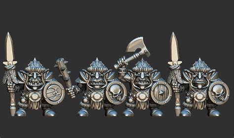 Stl File Oldhammer Style Goblin Warriors Set 👺 ・3d Printing Design To Download・cults