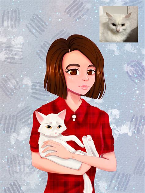 Draw you with a pet in anime style by Perssattaliya | Fiverr