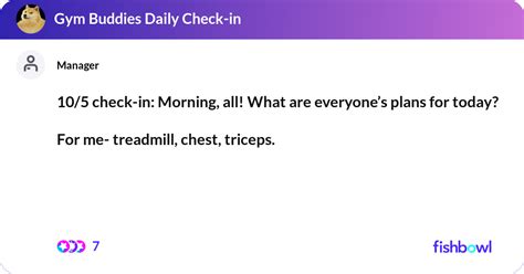 105 Check In Morning All What Are Everyones P Fishbowl