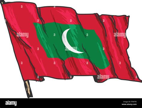 Flag Of Maldives Stock Vector Image Art Alamy