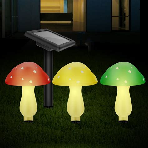 Outdoor Solar Garden Lights Solar Powered Mushroom Lights Led Solar