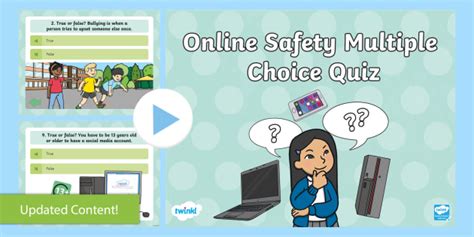 KS1 Online Safety Multiple Choice Quiz Twinkl Computing