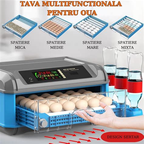 Incubator Automat Oua Cu Afisaj De Temperatura Umiditate Si Intoarcere