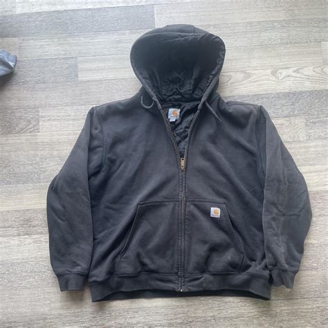 Vintage Insulated Faded Carhartt Zip Up Hoodie Depop