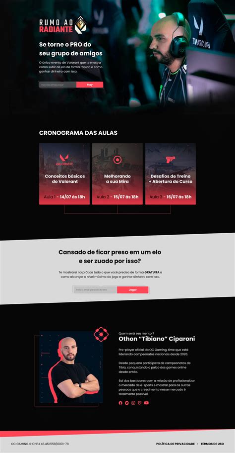 Landing Page Othon Ciparoni Behance