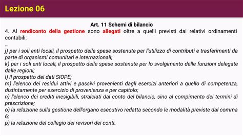 Lezione n 06 Contabilità pubblica programmazione finanziaria