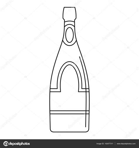 Champagne Bottle Outline Mendekar