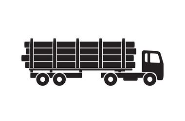 Mobile crane truck simple silhouette Royalty Free Vector