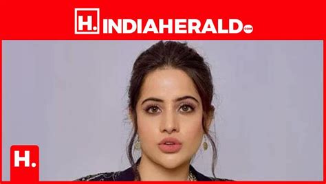 Urfi Javed In Hot Red Saree With N E Red Stone As Blouse