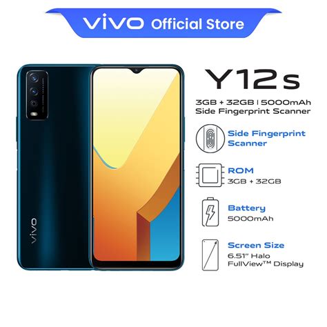 Vivo Y12s 3gb 32gb651 Lcd5000mah13mp Ai Dual Camera Shopee