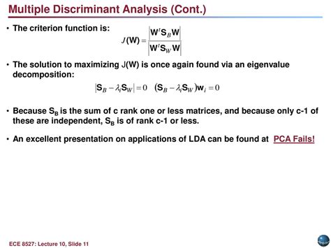 Lecture 10 Discriminant Analysis Ppt Download