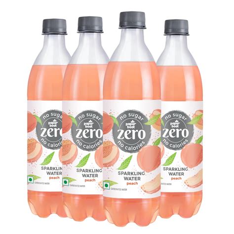 Paper Boat Zero Peach Sparkling Soda Water Pack Of Ml Each