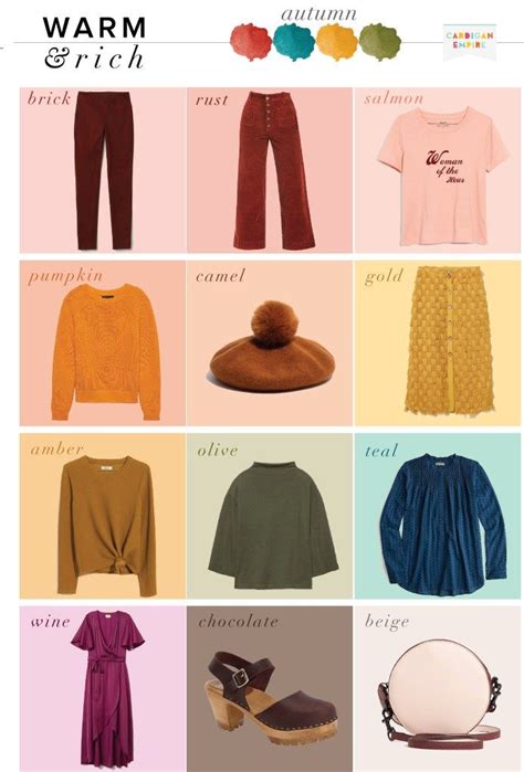 What To Wear Autumn Capsule Wardrobe Seasonal Color Analysis Fall