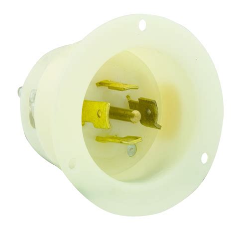 Tools Home Improvement White Flanged Inlet Locking Receptacle Leviton