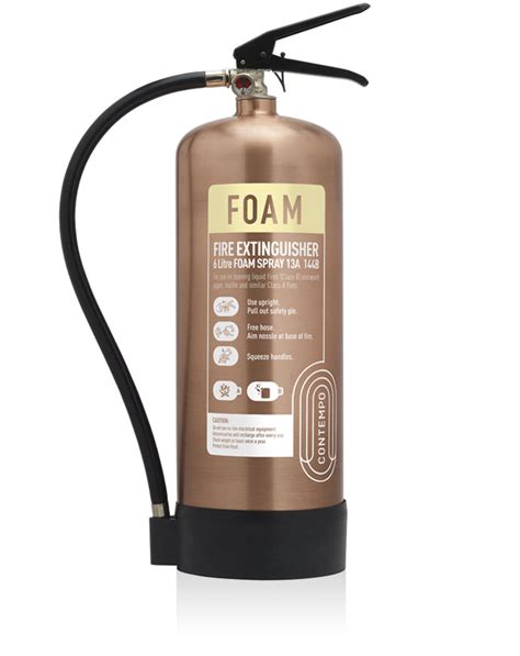 Contempo Ltr Aff Foam Antique Copper Fire Extinguisher Fire And