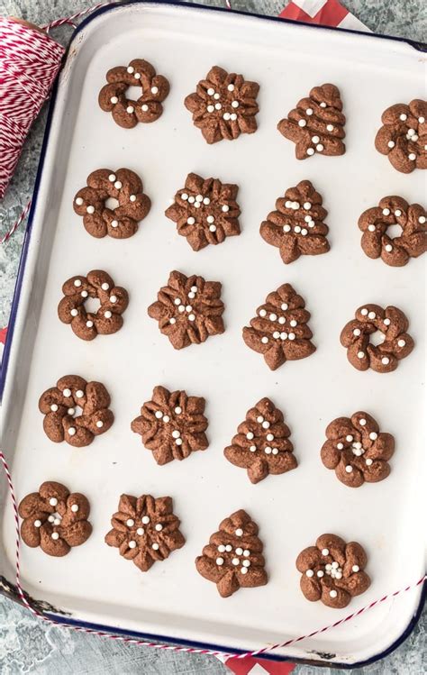 Spritz Cookie Recipe Gluten Free Chocolate Spritz Cookies