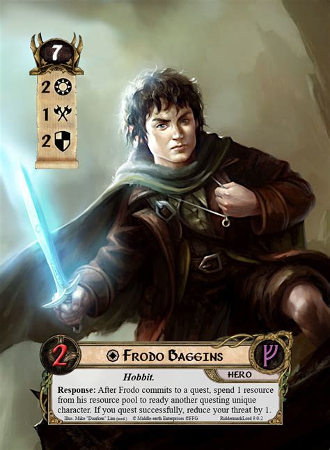 Lotr Lcg Alt Art Heroes Frodo Baggins Leadership Flickr