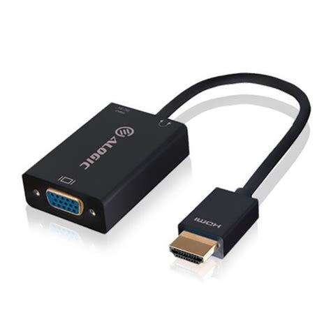 Alogic 15cm Hdmi To Vga Adapter With 3 5mm Audio Male To Female Full Hd 1920 X 1080 At