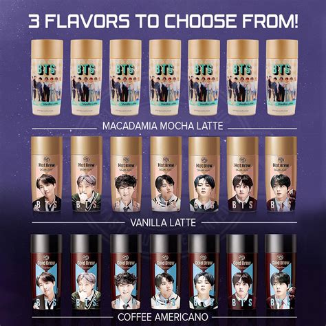 K Munchies Paldo BTS Coffee 7 X 270 ML BTS Hot Brew Coffee Vanilla Latte Paquete Premium Bebida