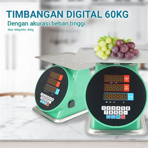 Jual Timbangan Digital Acs 60kg Waterproof Timbangan Serbaguna Anti
