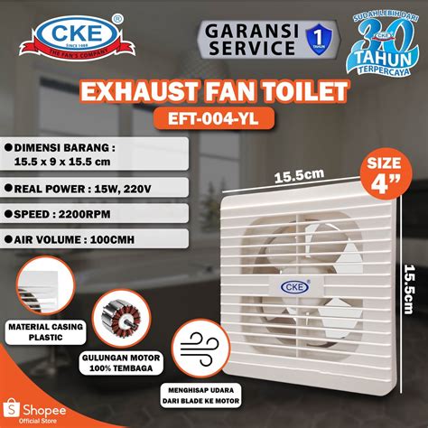 Jual Exhaust Fan Toilet Exhaust Dinding Inch Rumah Toilet Dapur Eksos