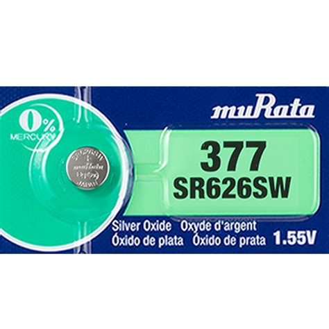 Watch Batteries 377 Battery SR626SW Silver Oxide Microbattery