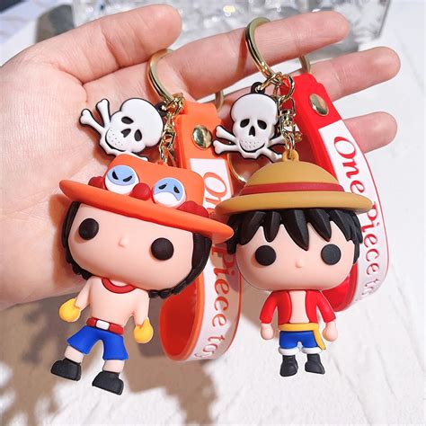 One Piece Silicone Luffy Keychain Sauron Nami Helic Ptero Saco Chaveiro