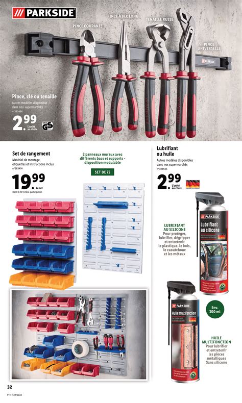 Catalogue Lidl Bricolage Parkside Arrivage De La Semaine Du Jeudi